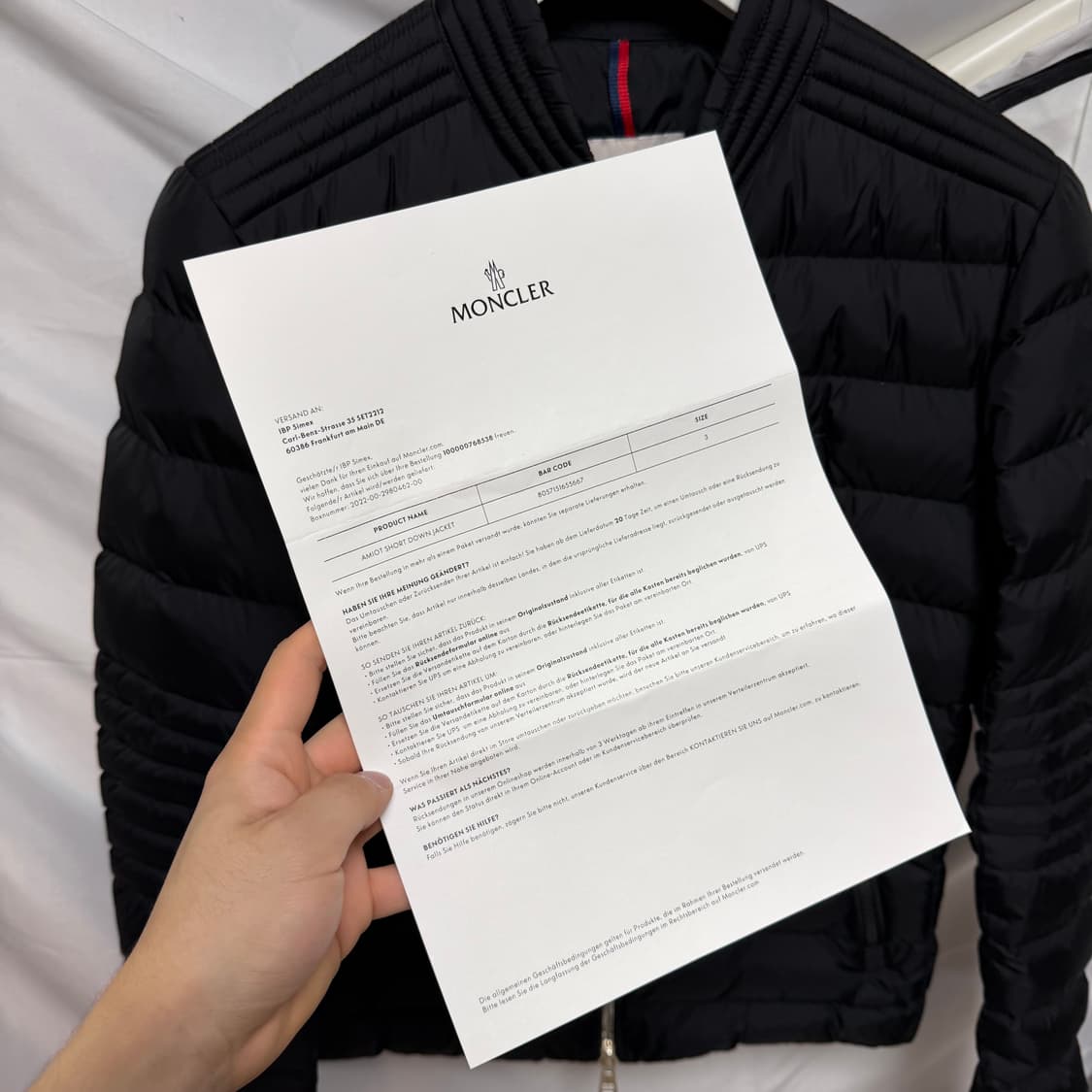 [S+급/3] 몽클레어 아미오 경량패딩 자켓 블랙 풀구성 상품이미지9