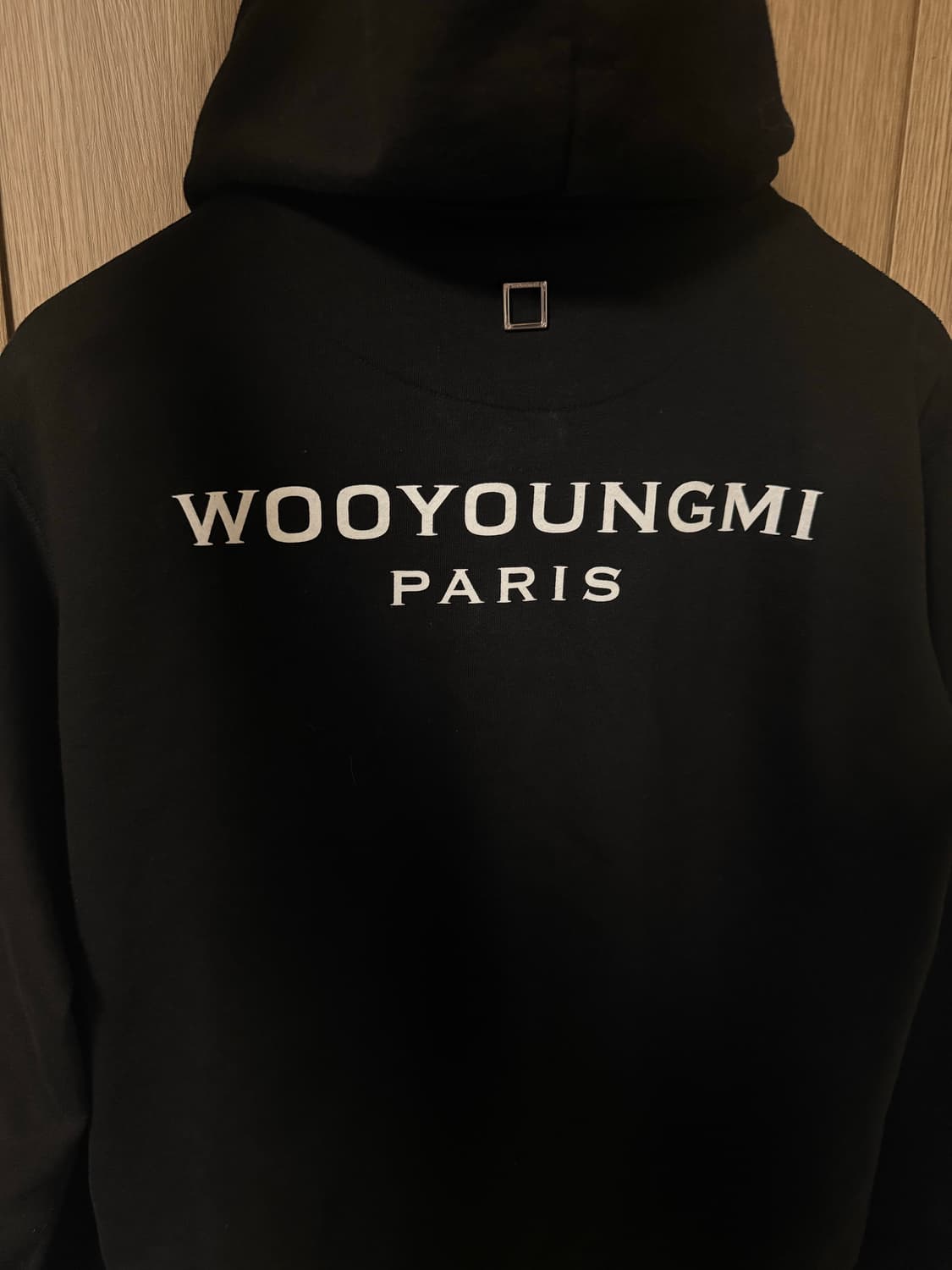 우영미 백로고 후드집업 블랙  상품이미지4