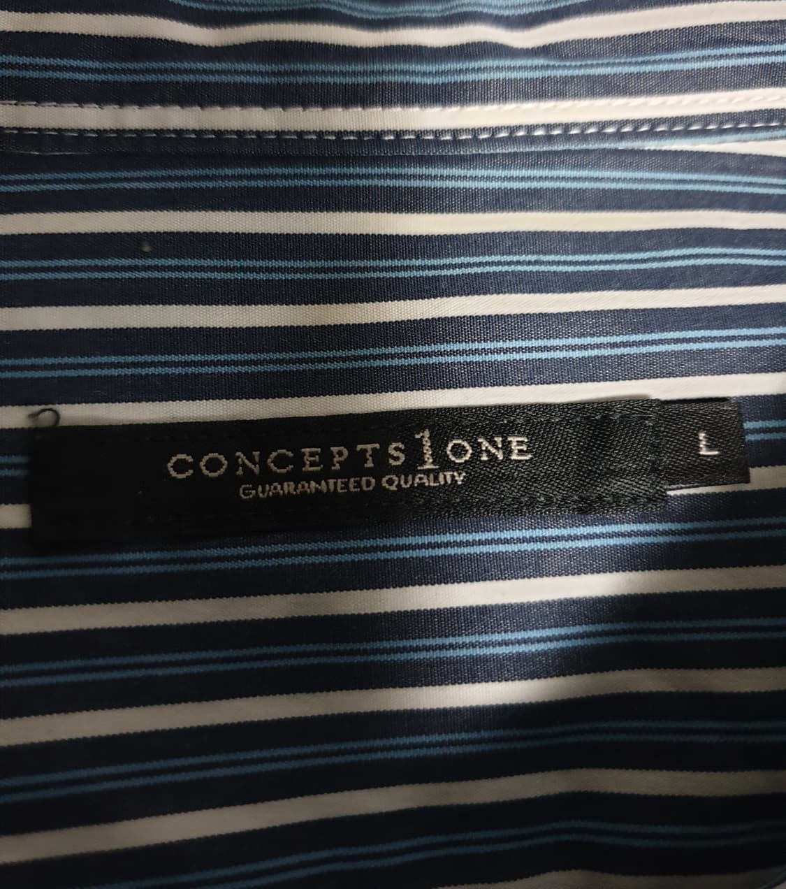 컨셉원 개런티퀄리티 프리미엄 스트라이프 셔츠 블루 (L) 상품이미지3