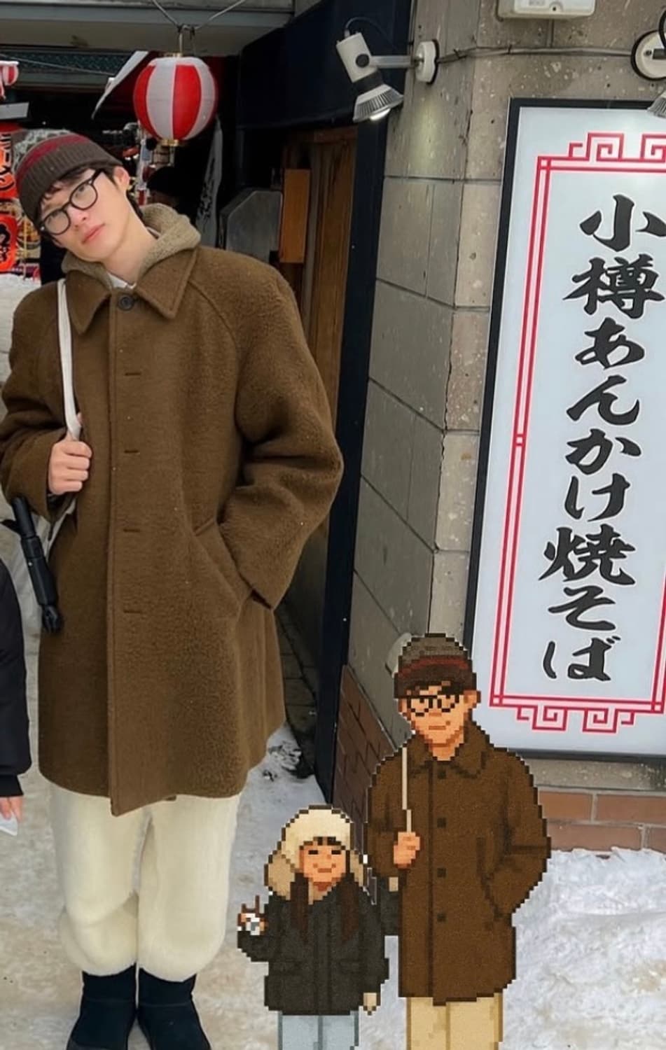 [M]아모멘토 알파카 래글런 코트 브라운 상품이미지8