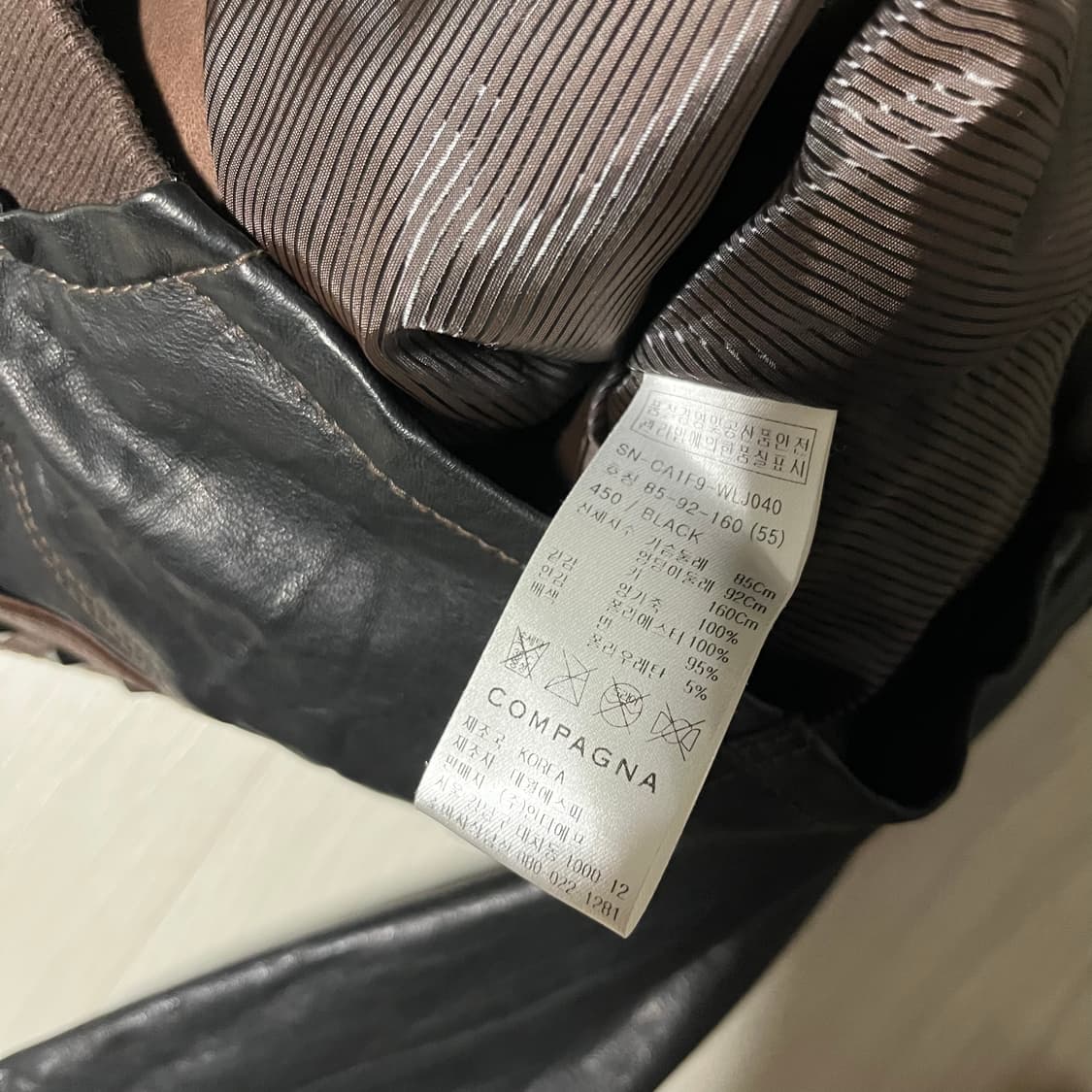 Leather . 믹스컬러 스터드 램스킨 자켓 상품이미지5