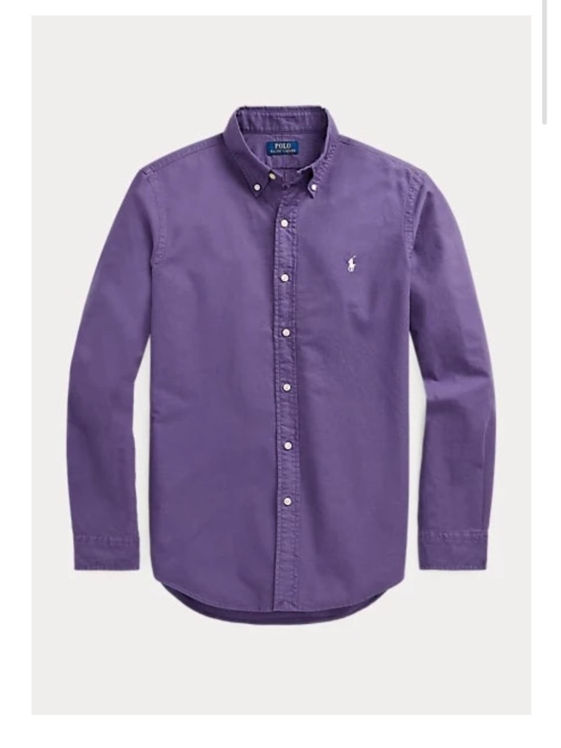 폴로 클래식핏 가먼트 다이 옥스포트 셔츠 연보라 L 상품이미지4