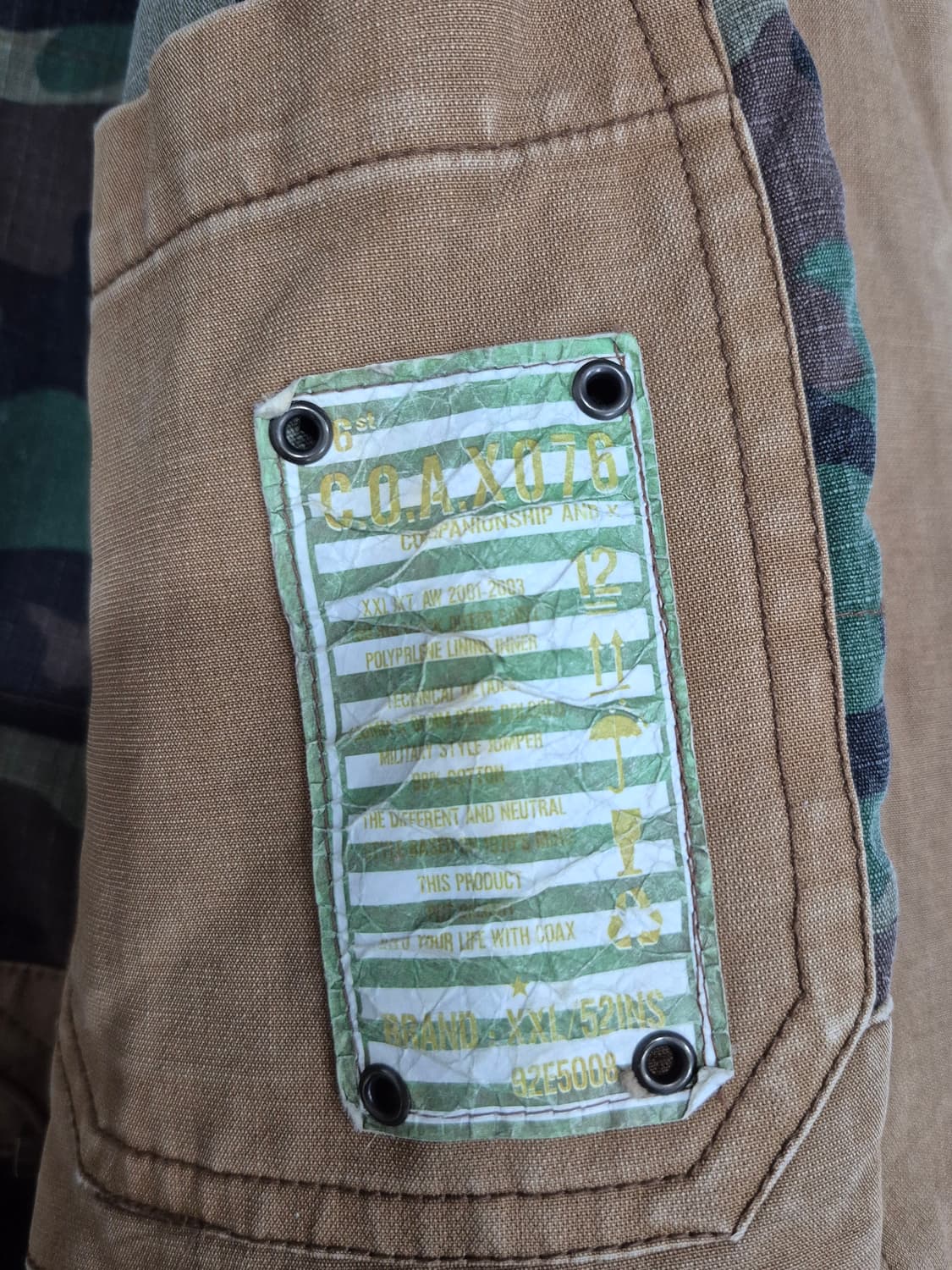 COAX 스트리트 빈티지 파카 점퍼 남성 100사이즈 상품이미지6