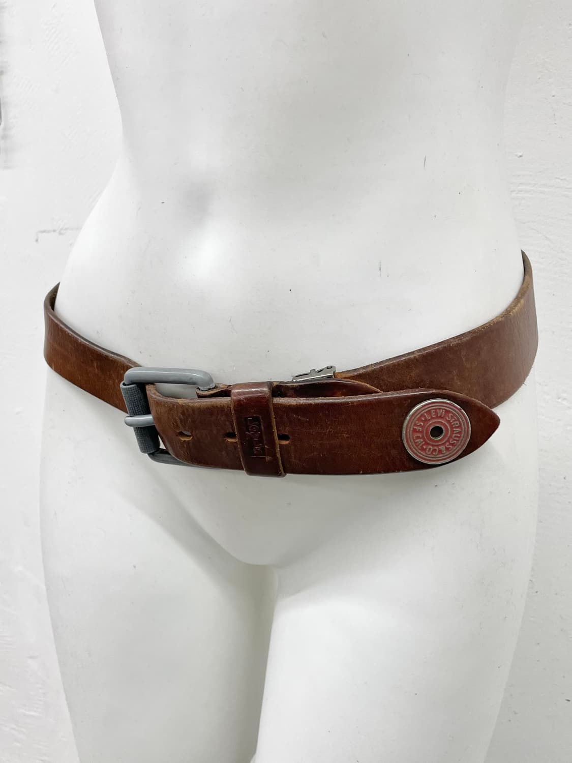 리바이스 리얼레더 로고 스터드 버클 벨트 상품이미지3