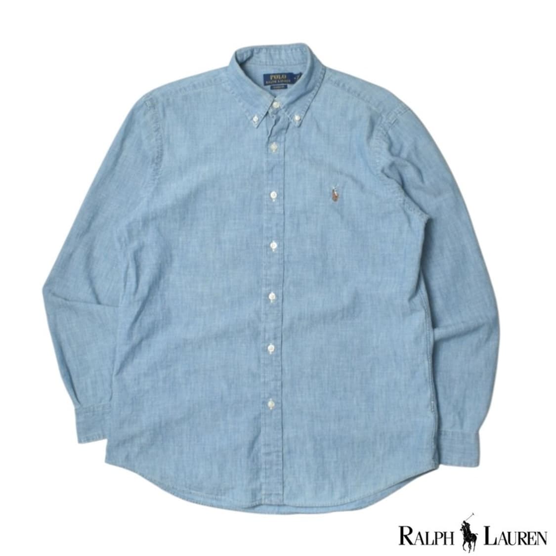 폴로 랄프로렌 큐알라벨 데님셔츠 M N1193 상품이미지1