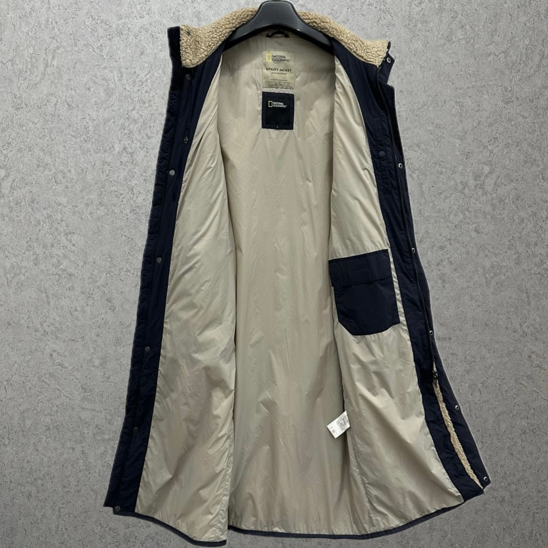 100 내셔널지오그래픽 남자 양털 뽀글이 롱 자켓 상품이미지3