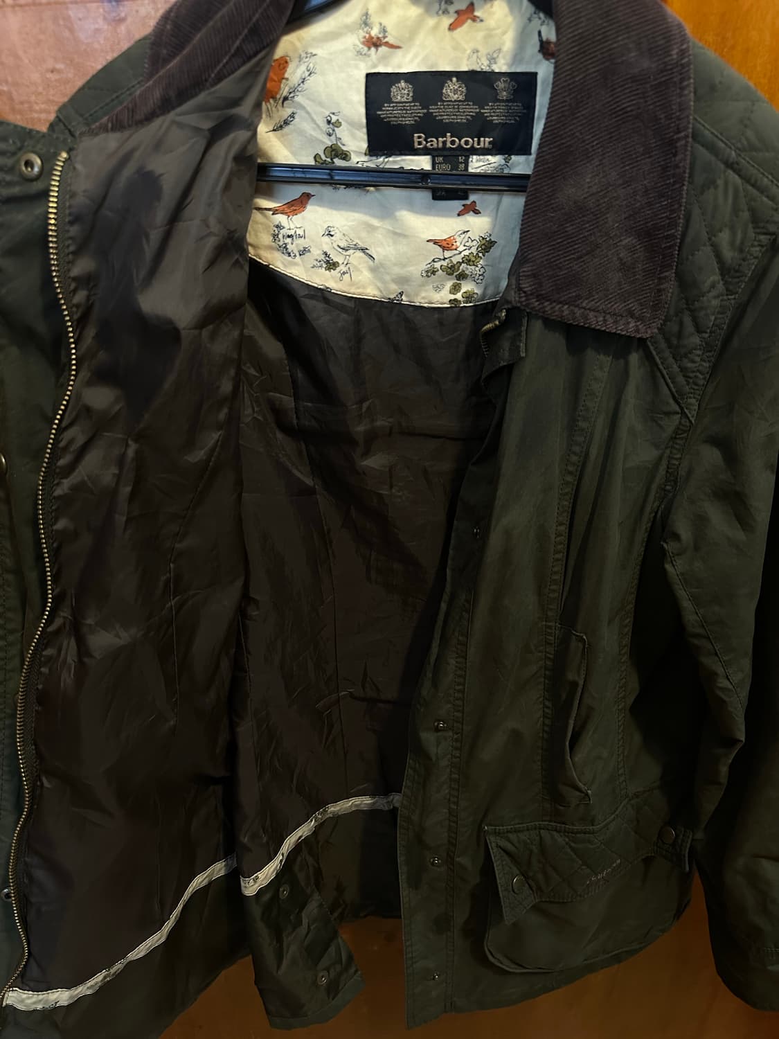 바버 비드넬 왁스 자켓 UK12 사이즈 (M) 상품이미지3