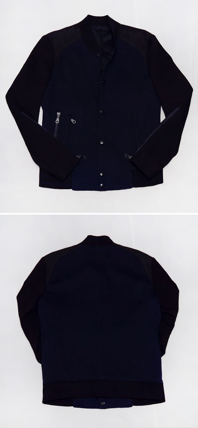 시스템 옴므 버튼 스테디움 바시티 자켓 (95-100) 상품이미지2