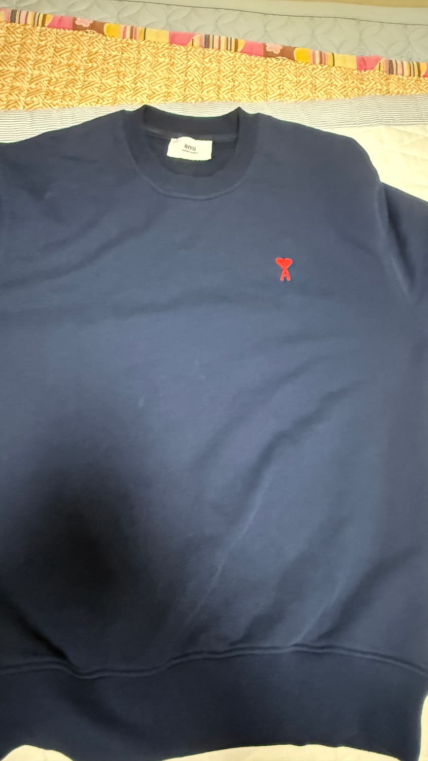 아미 맨투맨 네이비 L 상품이미지1