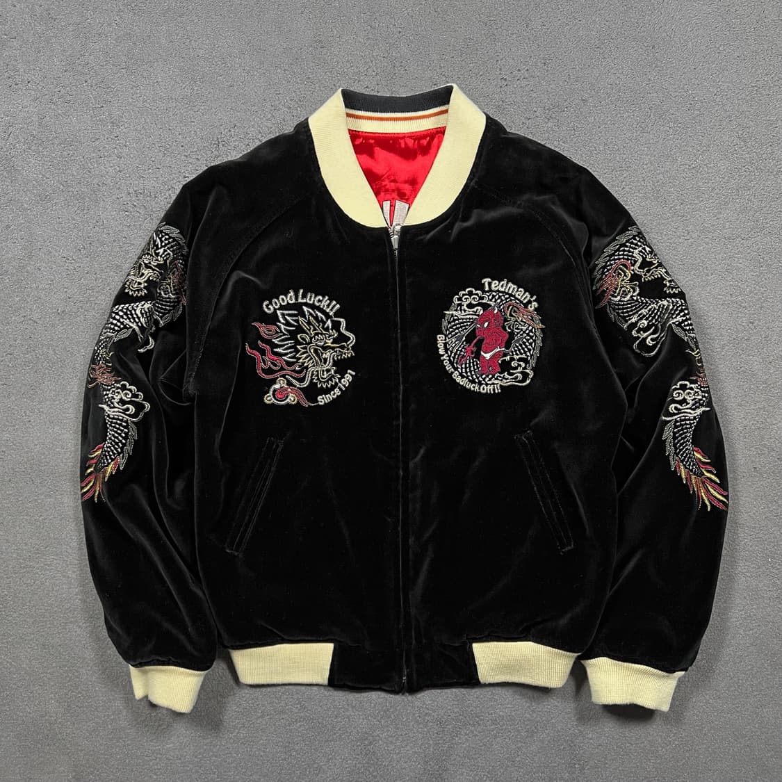 Ted company 테드컴퍼니 리버시블 벨벳 스카잔 자켓 상품이미지2