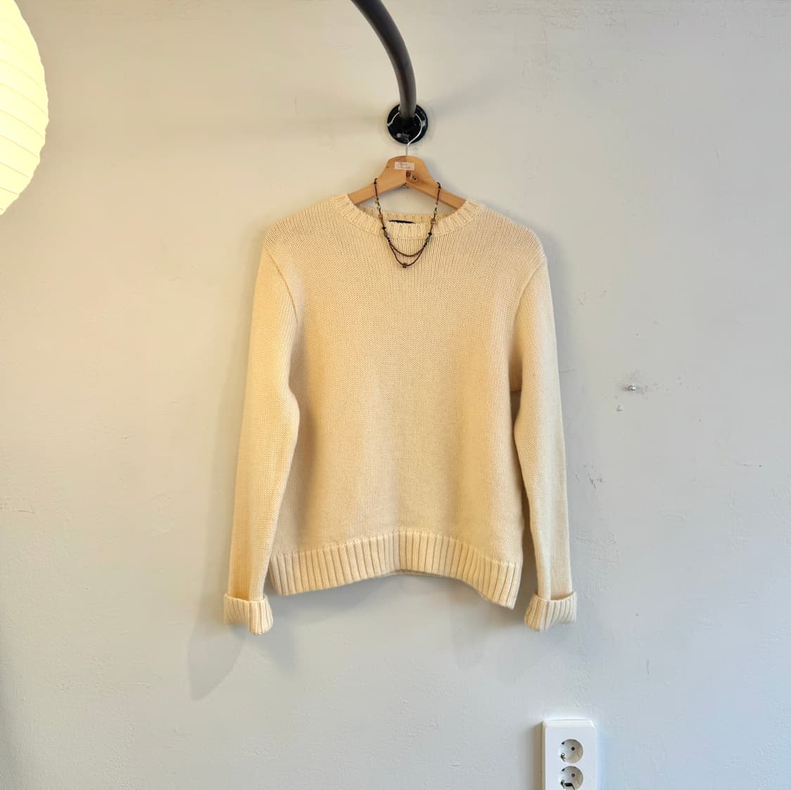 베이직 화이트 울 니트 상품이미지1