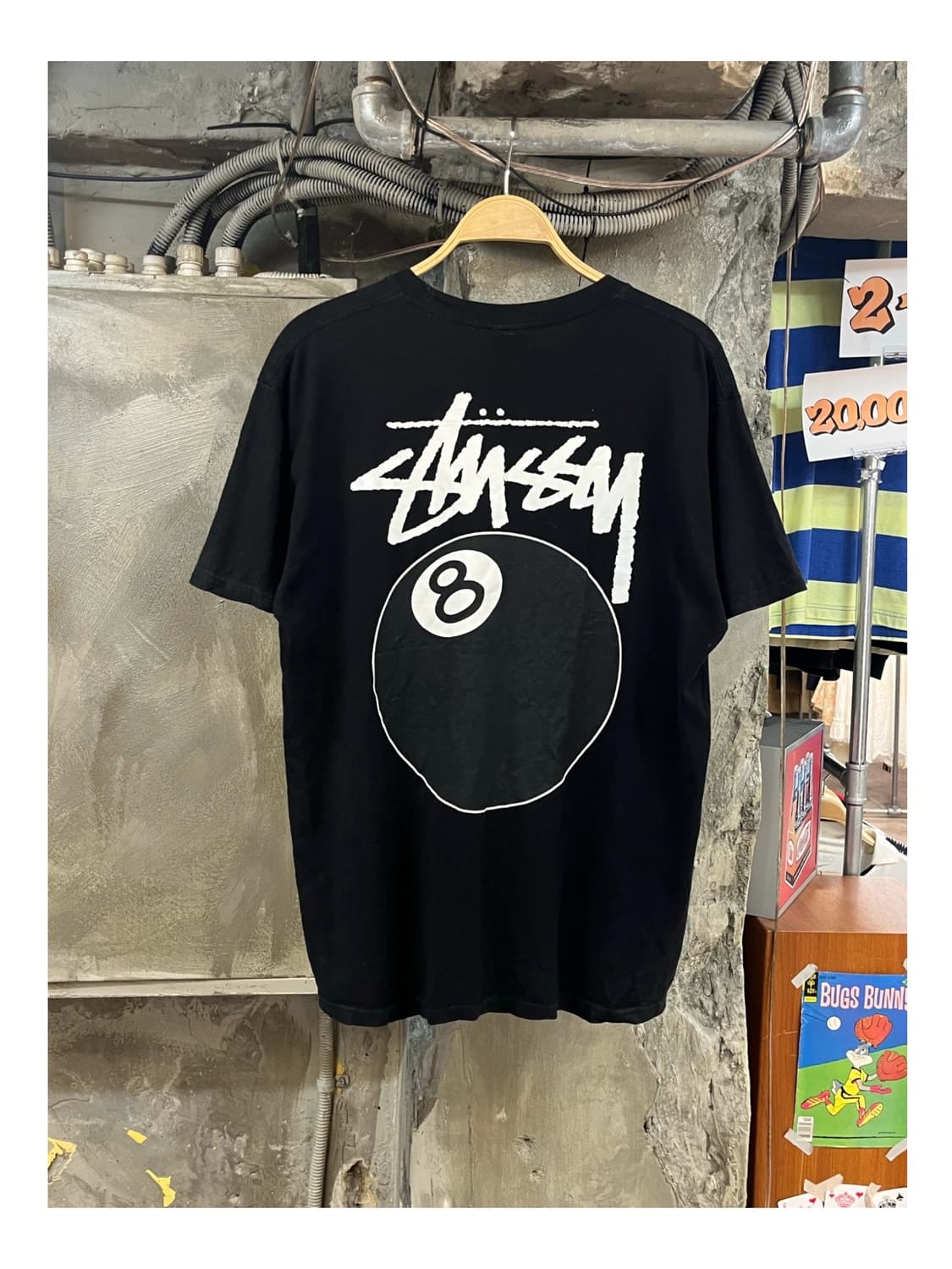 스투시 에잇볼 반팔티 블랙 L #csz3818 상품이미지1