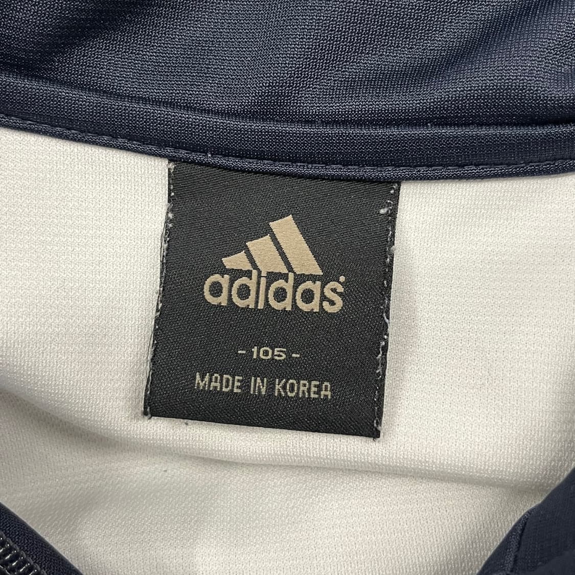아디다스 대만 네이비 블루 화이트 배색 져지 트랙탑  105 상품이미지5
