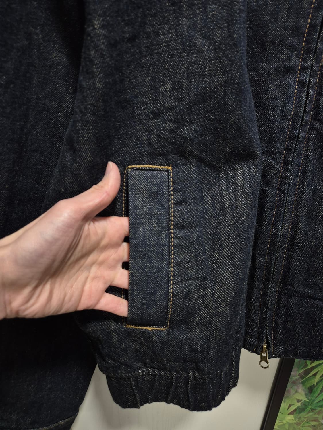 (새상품) 데님 블루종 자켓 코듀로이카라 상품이미지4