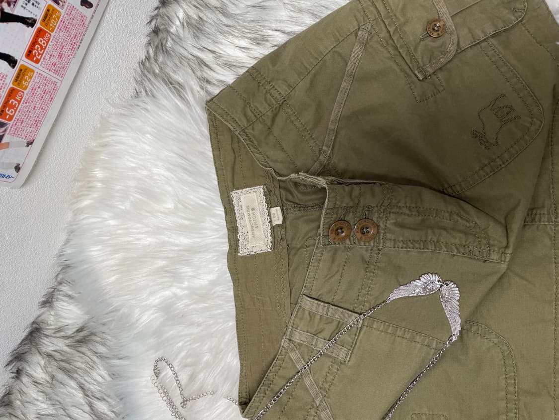 Abecrombie 아베크롬비 카키색 카고 스커트 상품이미지2