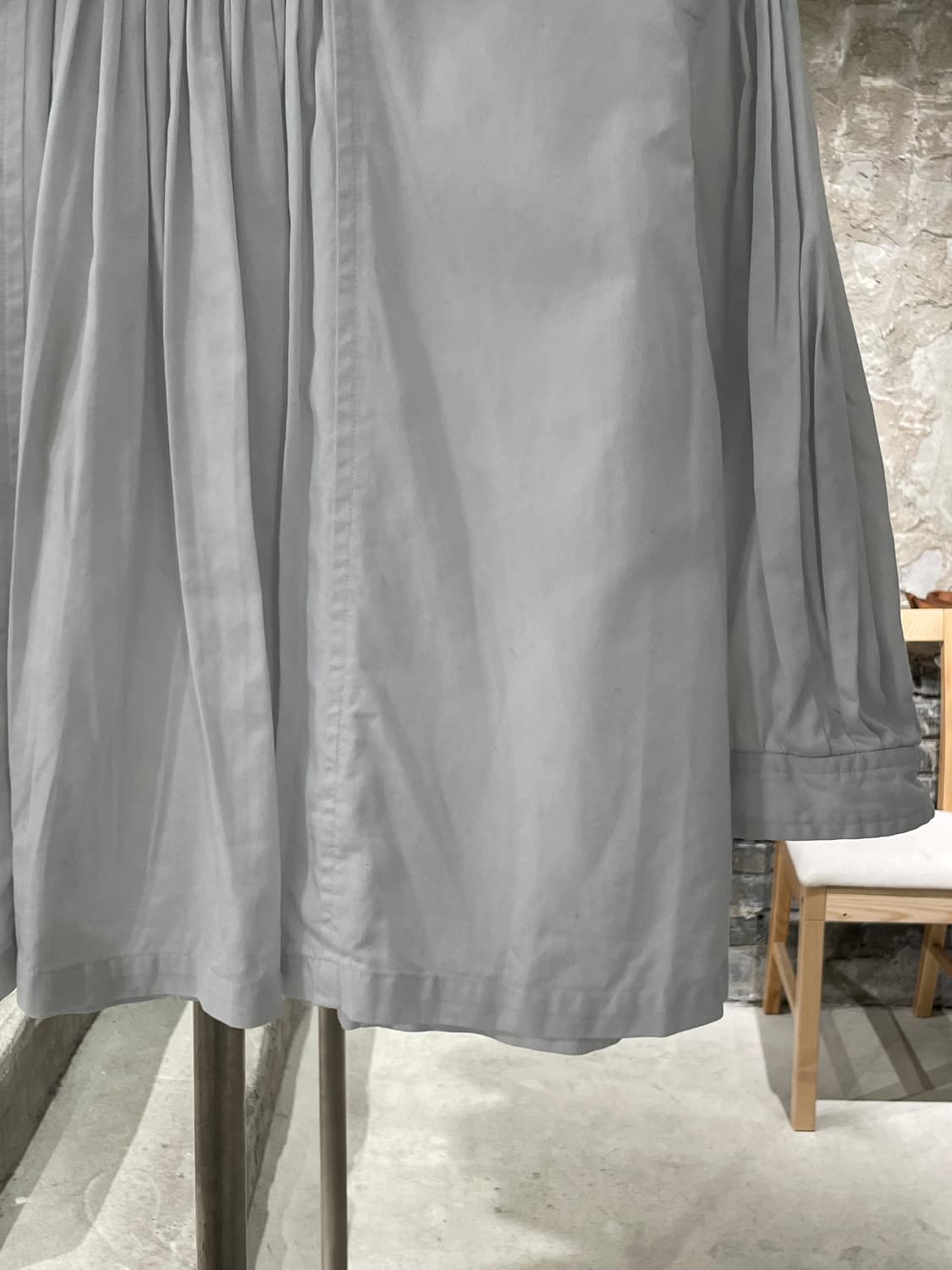 꼼데가르송 꼬르소꼬모 화이트 개더 3/4 슬리브 코튼 블라우스 상품이미지5