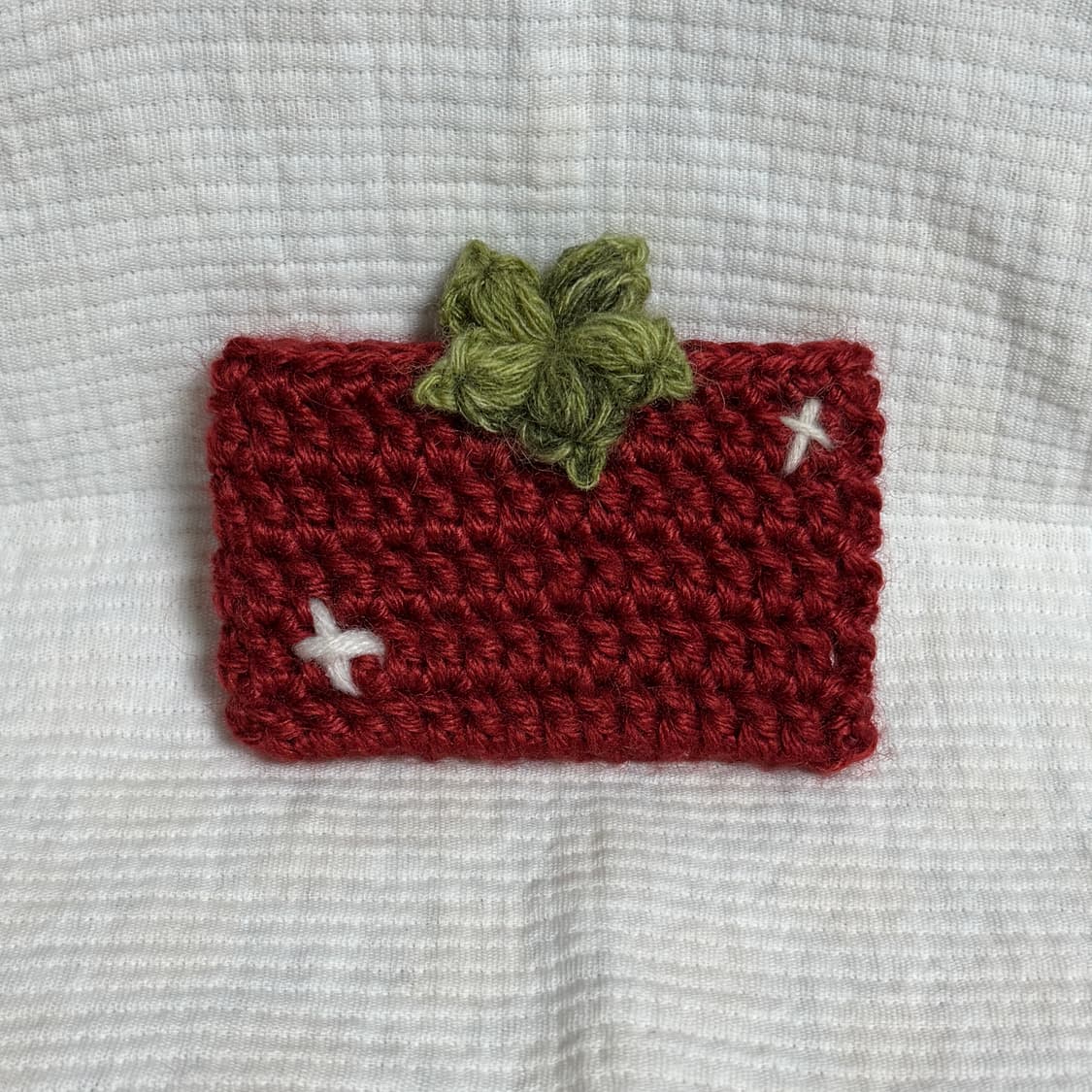 핸드메이드 토마토 뜨개 카드지갑 상품이미지1