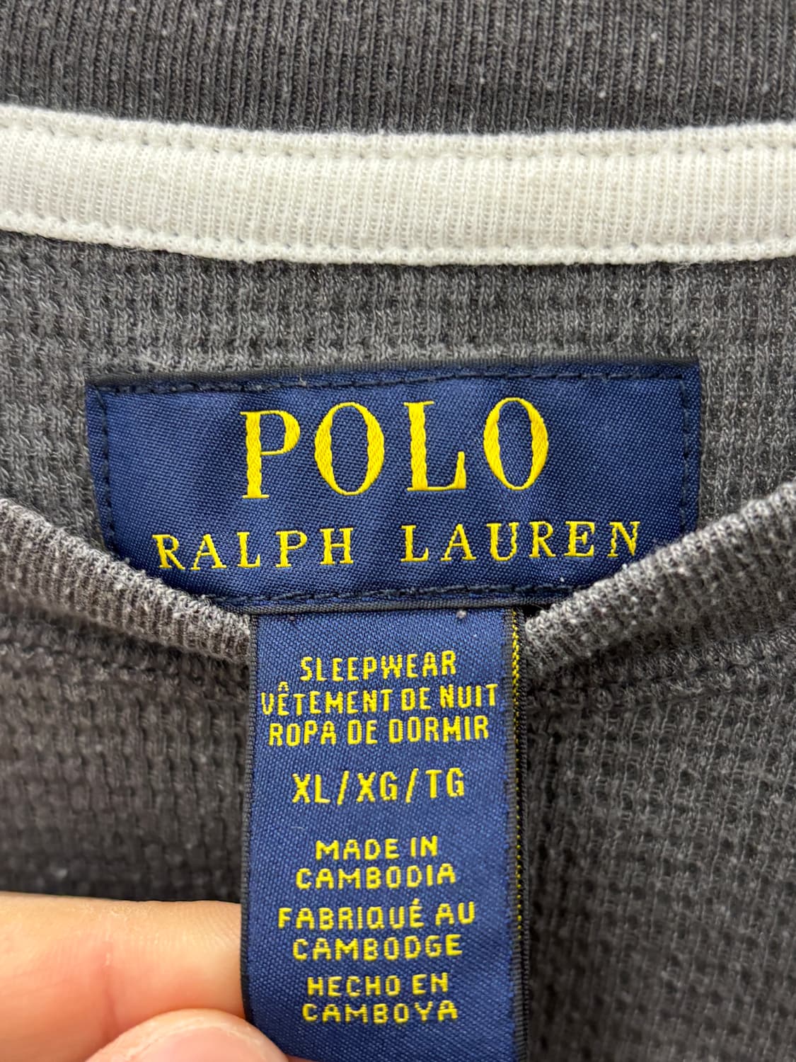 폴로 랄프로렌 그레이 와플 반팔 니트 XL 상품이미지4