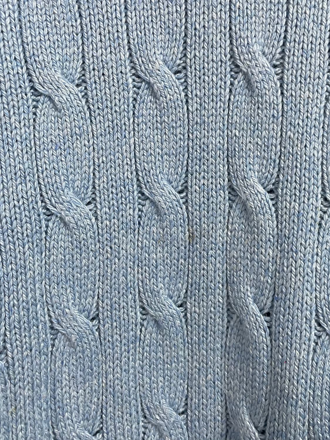 폴로 랄프로렌 스카이블루 브이넥 케이블 니트 (on.579) 상품이미지4