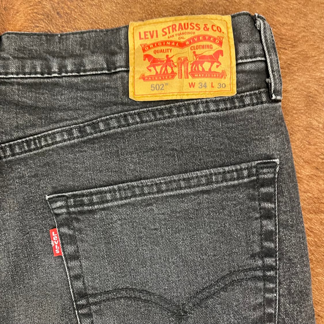 리바이스 502 블랙진 w34L30 상품이미지8