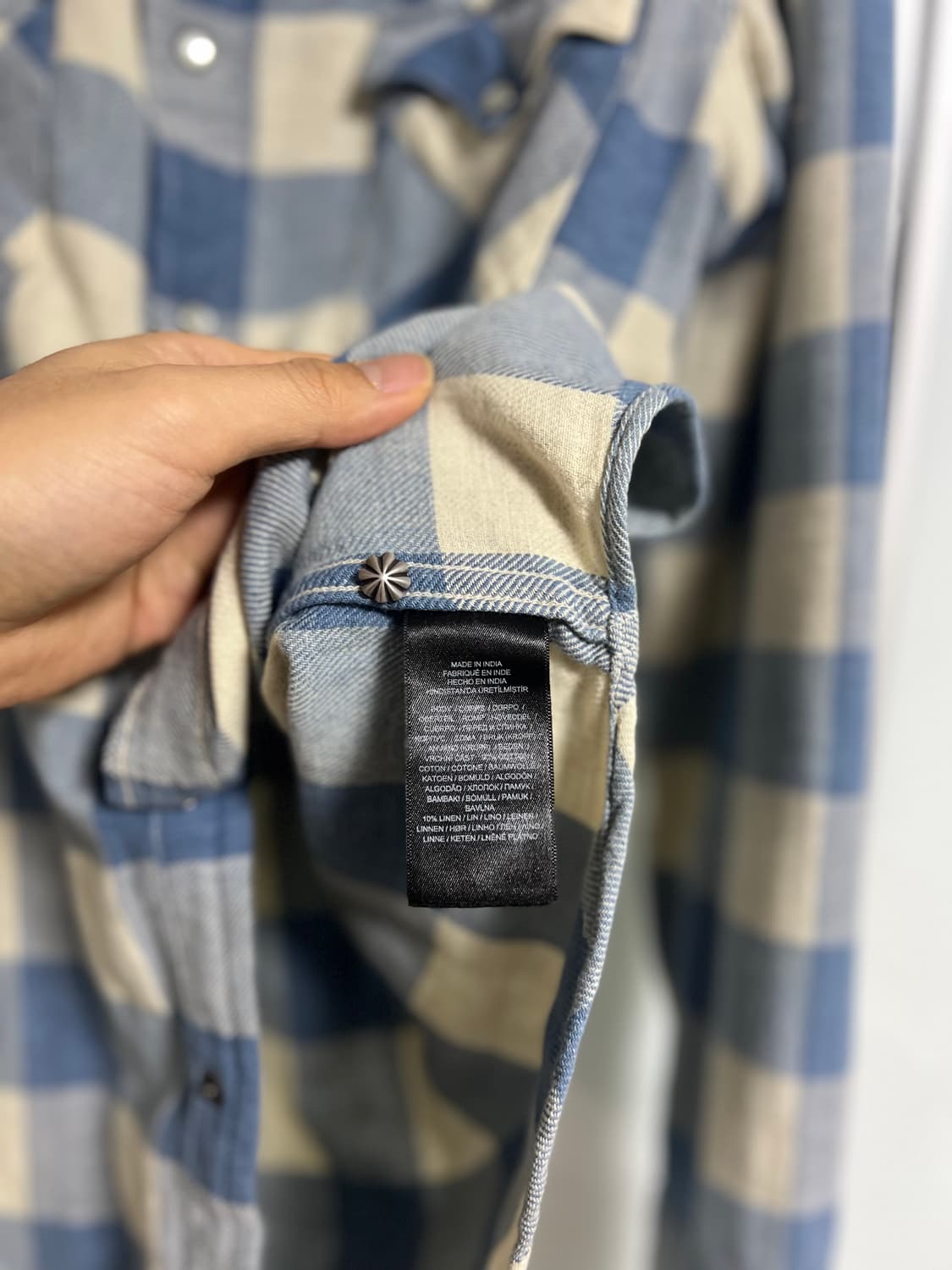 RRL 슬림핏 플래드 트윌 웨스턴 셔츠 M사이즈 판매 상품이미지7