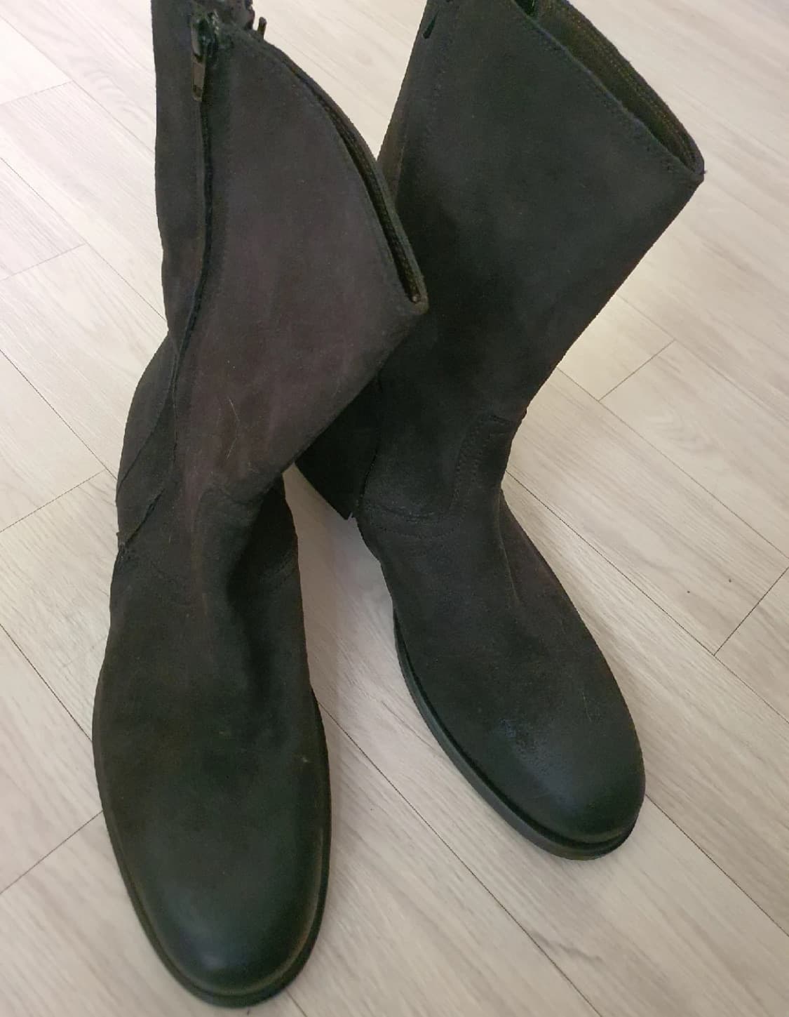 [스웨이드/부츠] 뉴텍 앵클부츠 / 다크브라운 상품이미지1