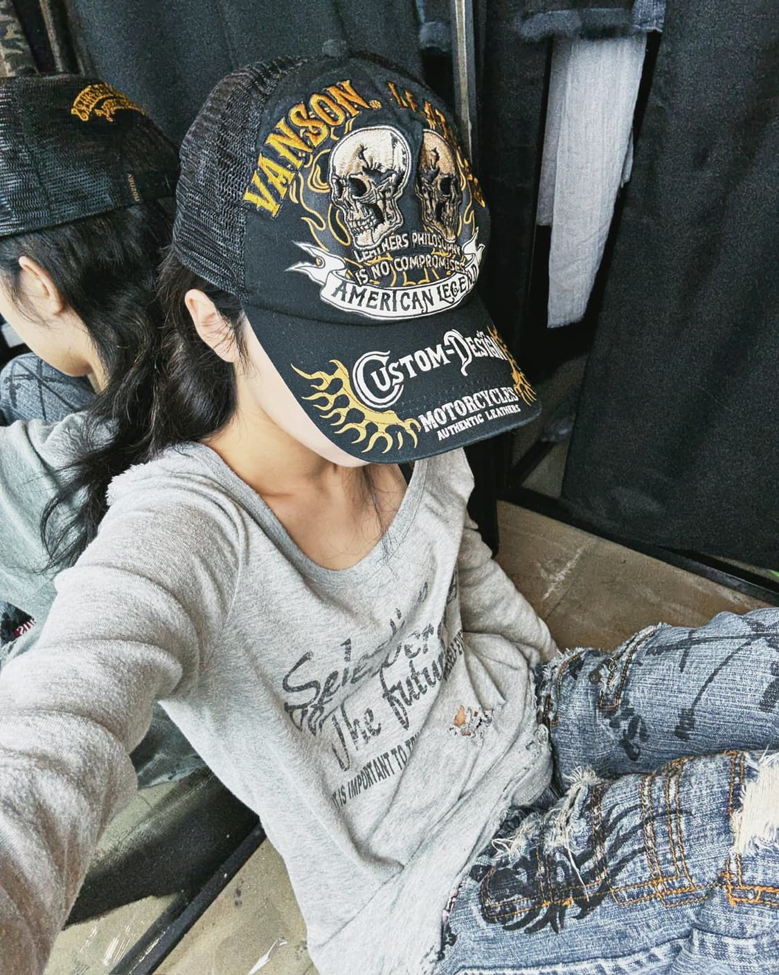 밴슨 자수 디테일 매쉬 볼 캡 상품이미지3