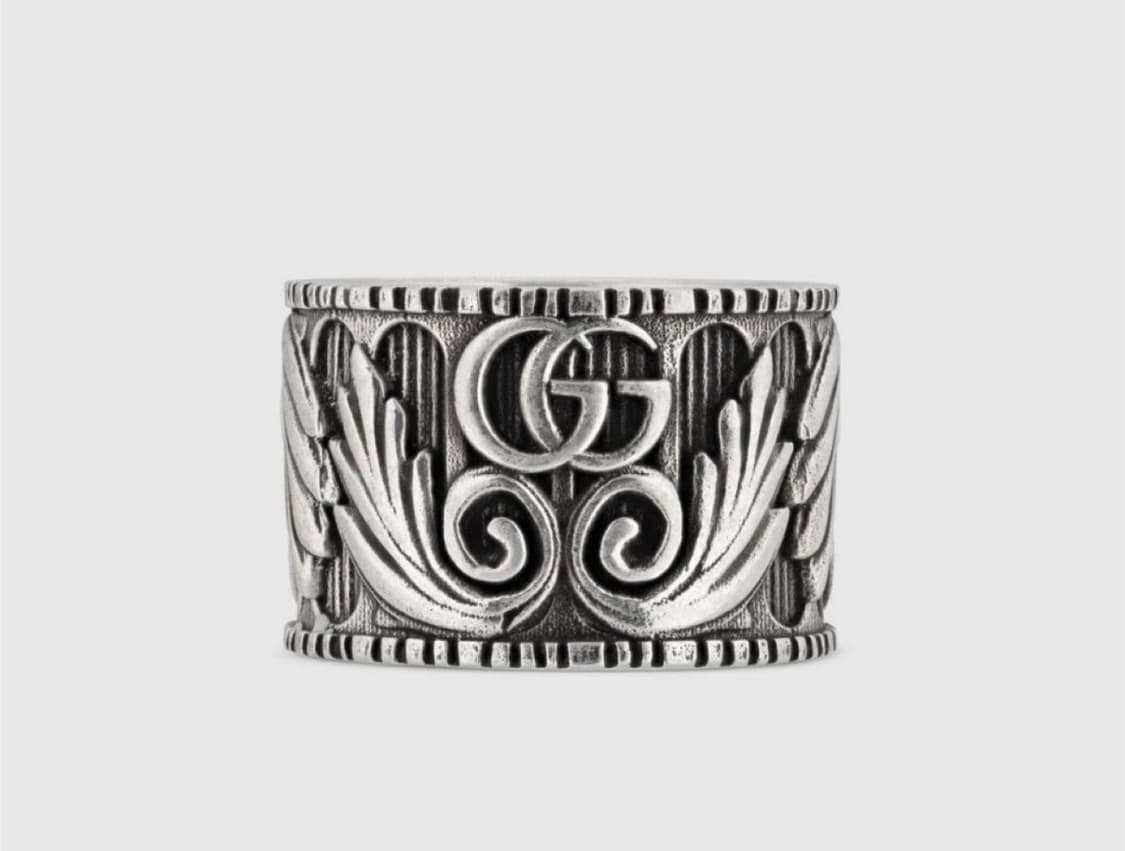 구찌 더블 G 스털링 실버 리프 링 반지 상품이미지2