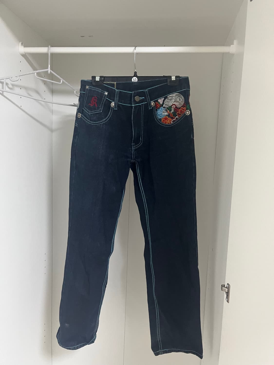 kanji 오리엔탈 자수 데님 팬츠 상품이미지4