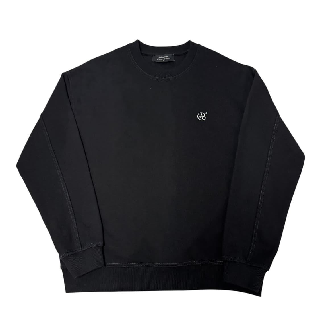 앤더슨벨 남녀공용 엠블럼 스웨트셔츠 블랙 XL 상품이미지1