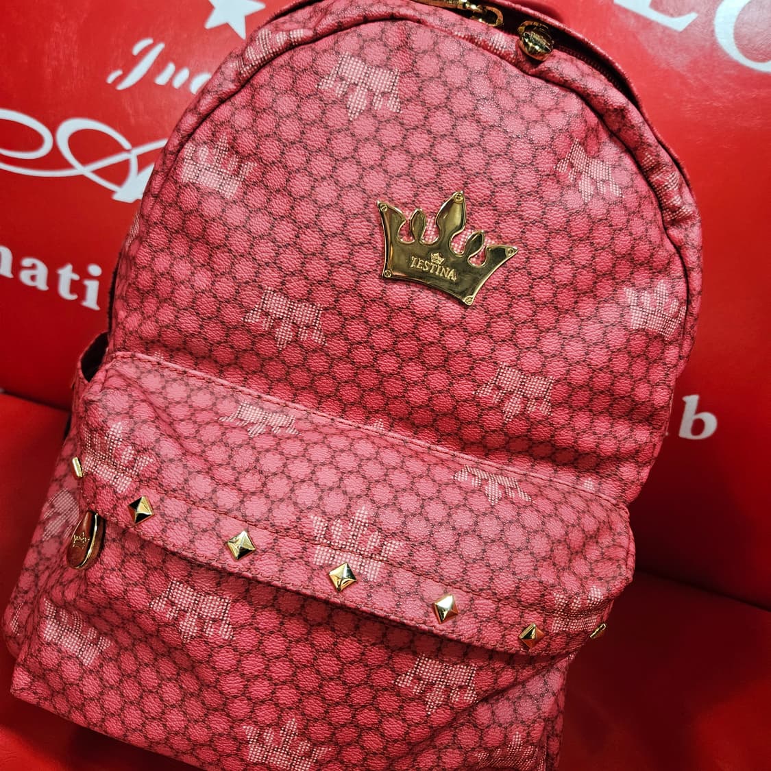 제이에스티나 핑크 백팩 Free 상품이미지2