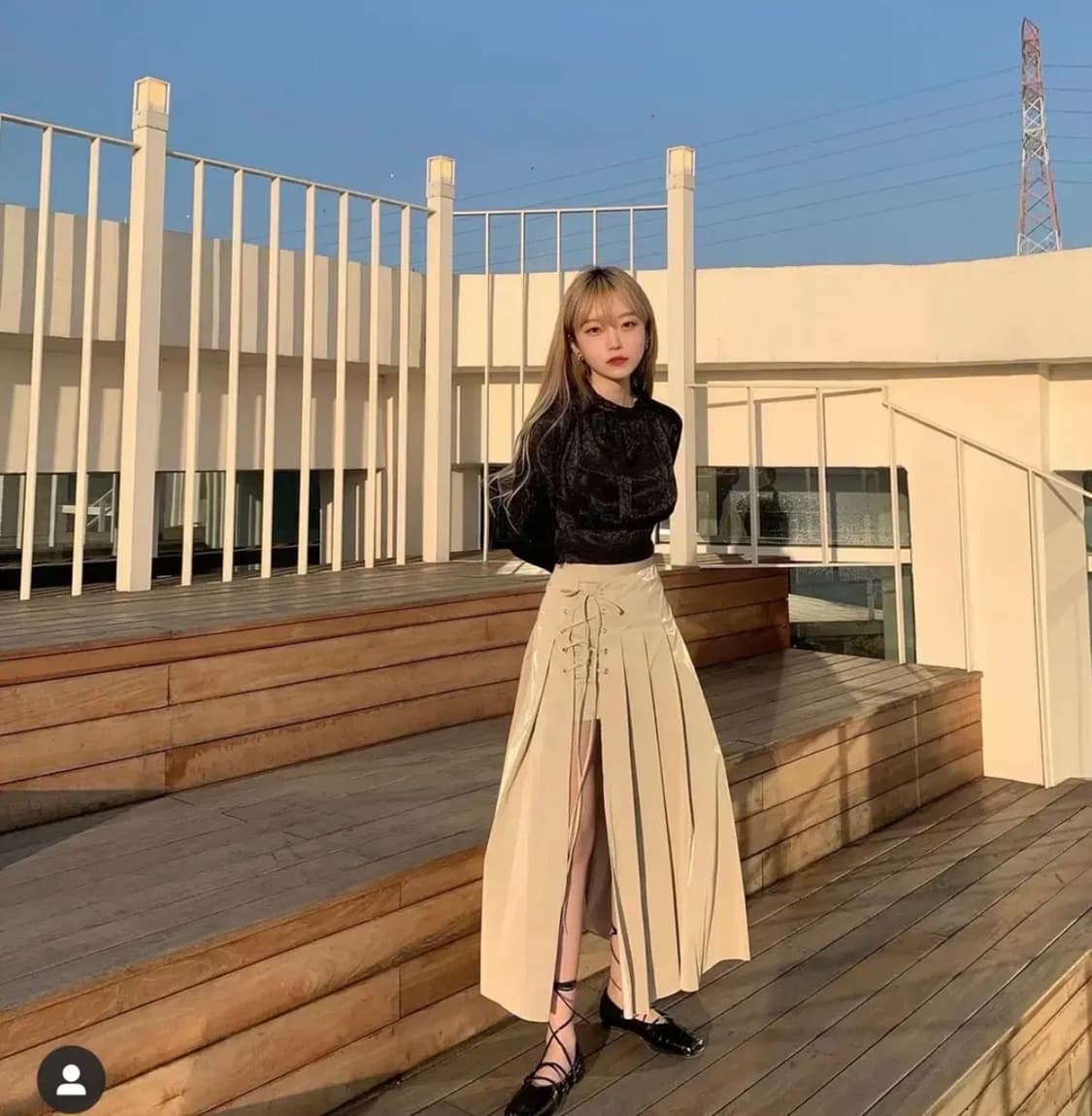 체리퀴리 아일렛 롱 스커트  상품이미지3