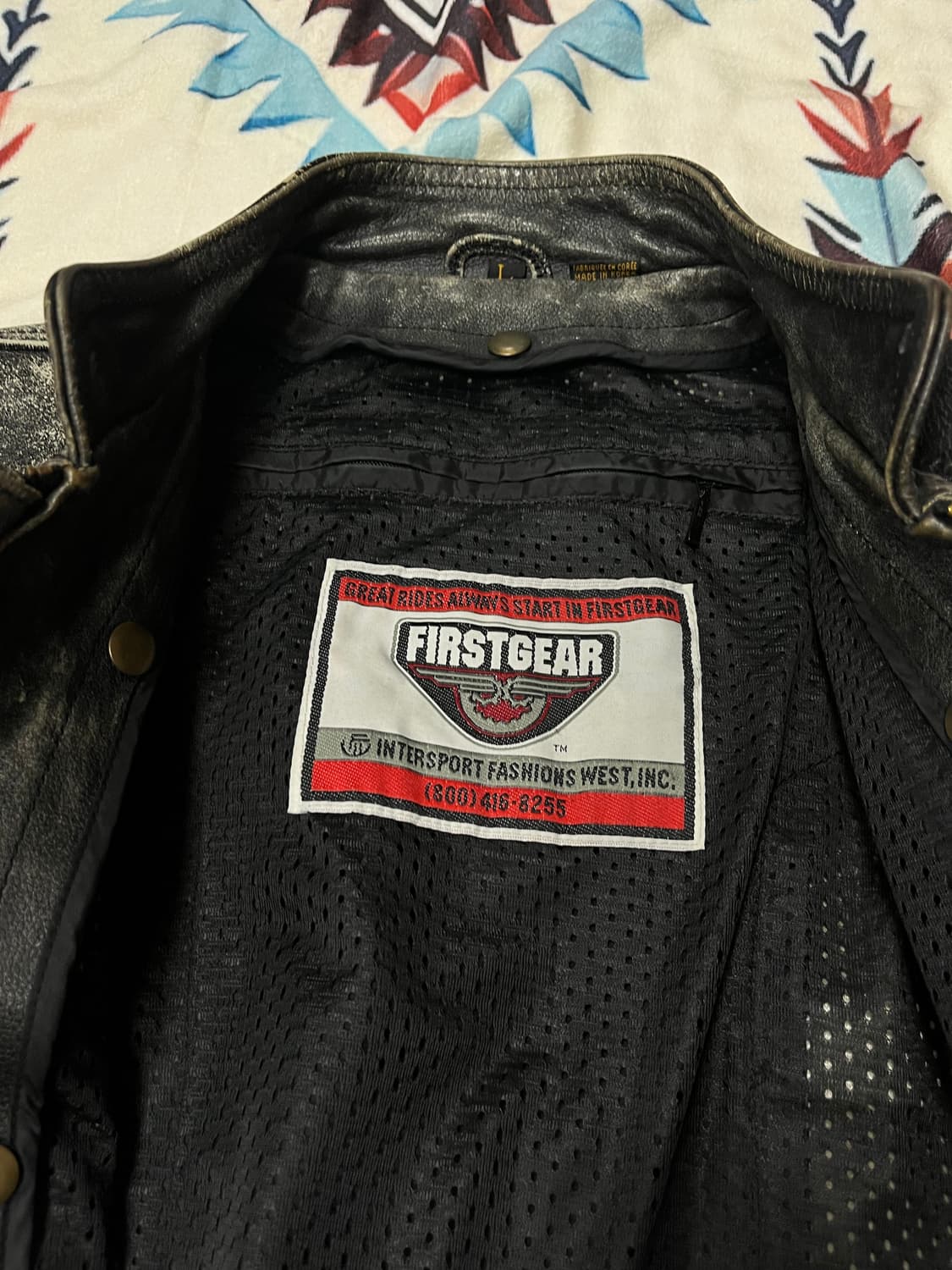 90's 퍼스트 기어 소가죽 모터사이클 자켓 42~44 상품이미지8