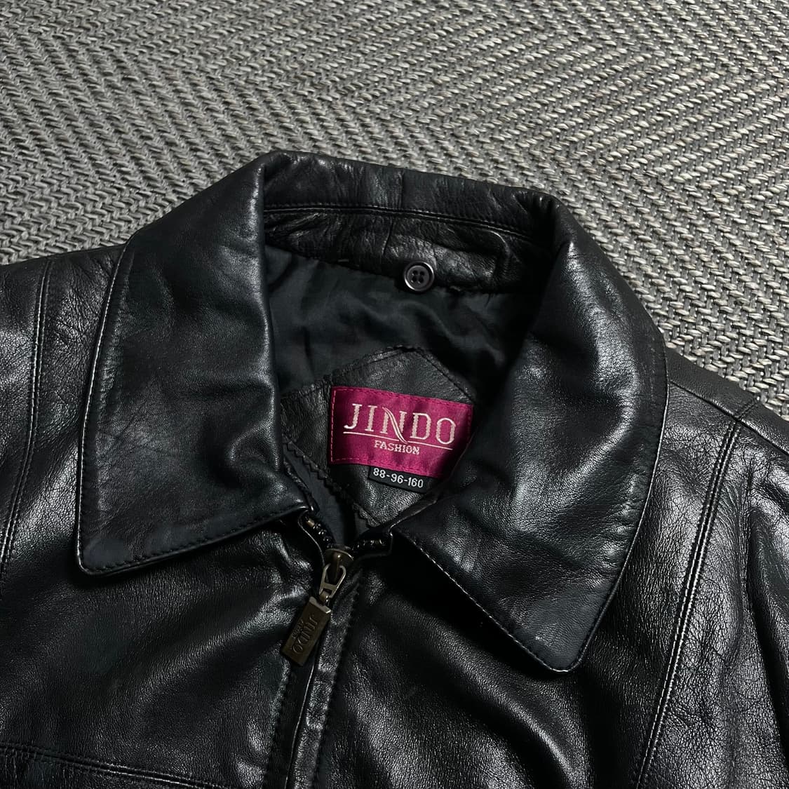 90s JINDO 아카이브 가죽 크롭 램스킨 레더 자켓 y 5436 상품이미지5