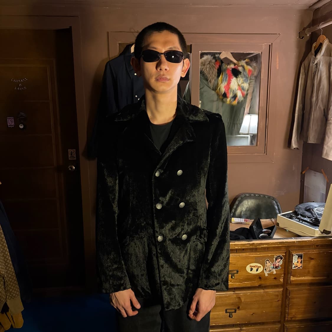 JAPAN VINTAGE FUR DOUBLE JACKET BLAZER 상품이미지2