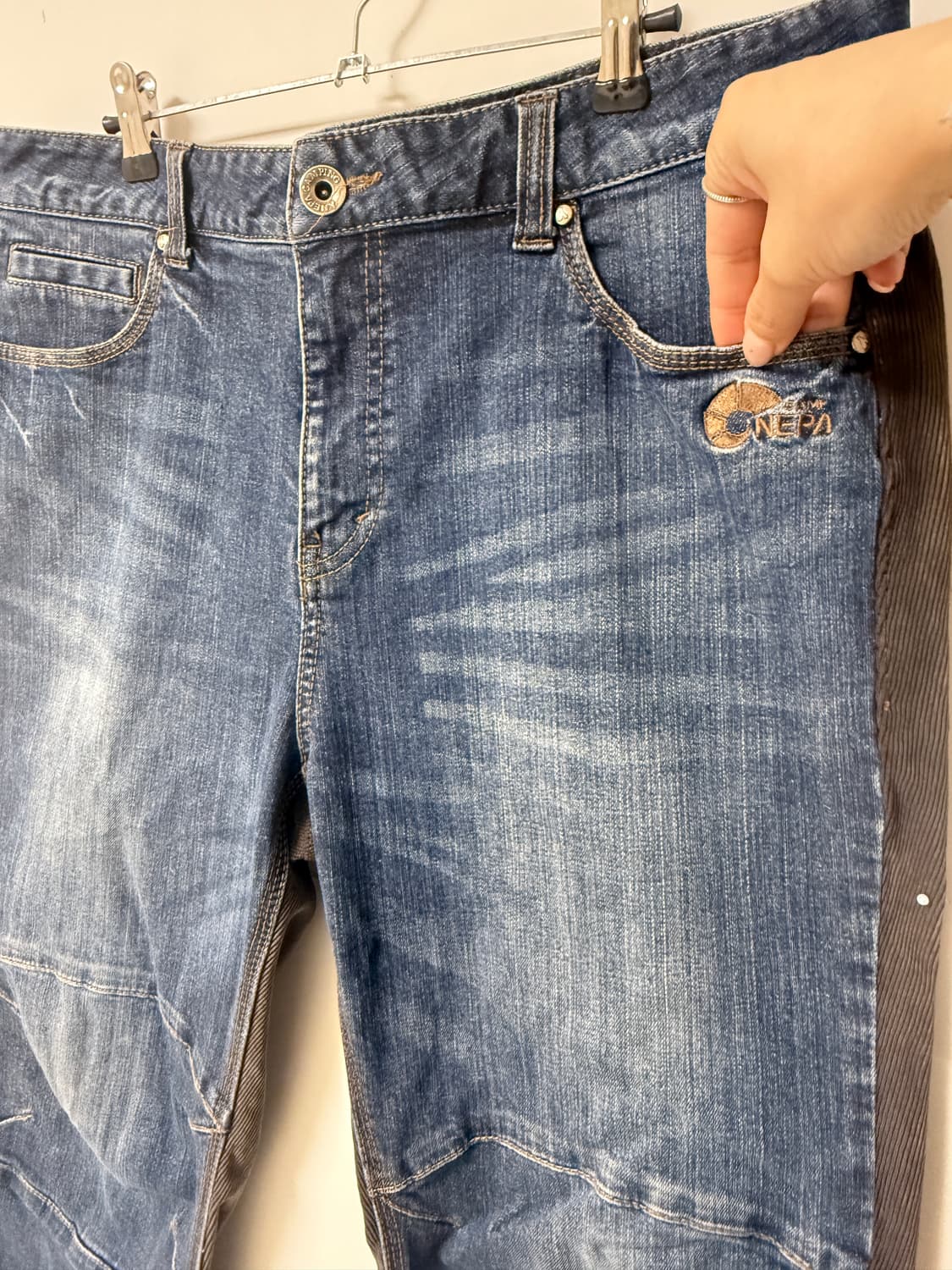 💙 NEPA 네파 데님 팬츠 32 / 데님 골덴 믹스 팬츠 💙 상품이미지3
