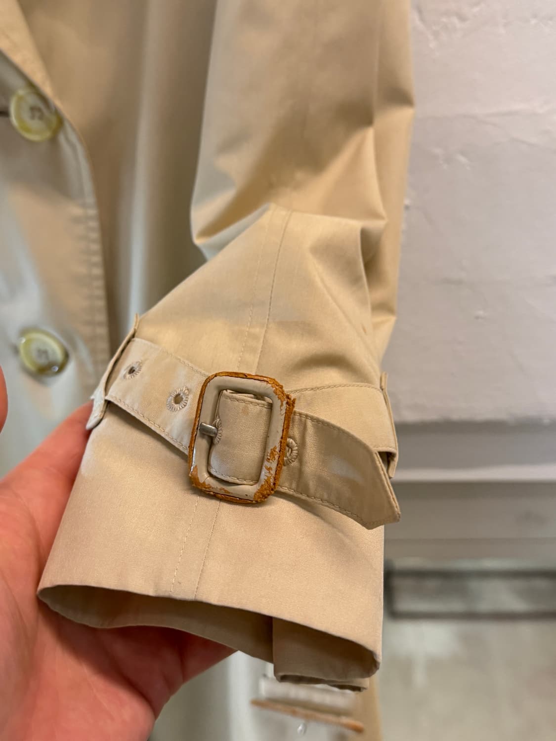 Burberrys 버버리 베이지 하프 트렌치 코트 M 상품이미지6