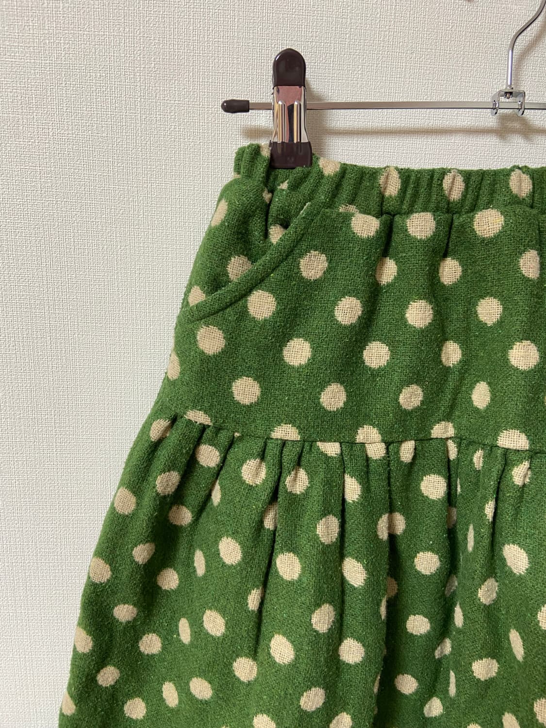 빈티지 모리걸 하구미 도트 미디 스커트 상품이미지2