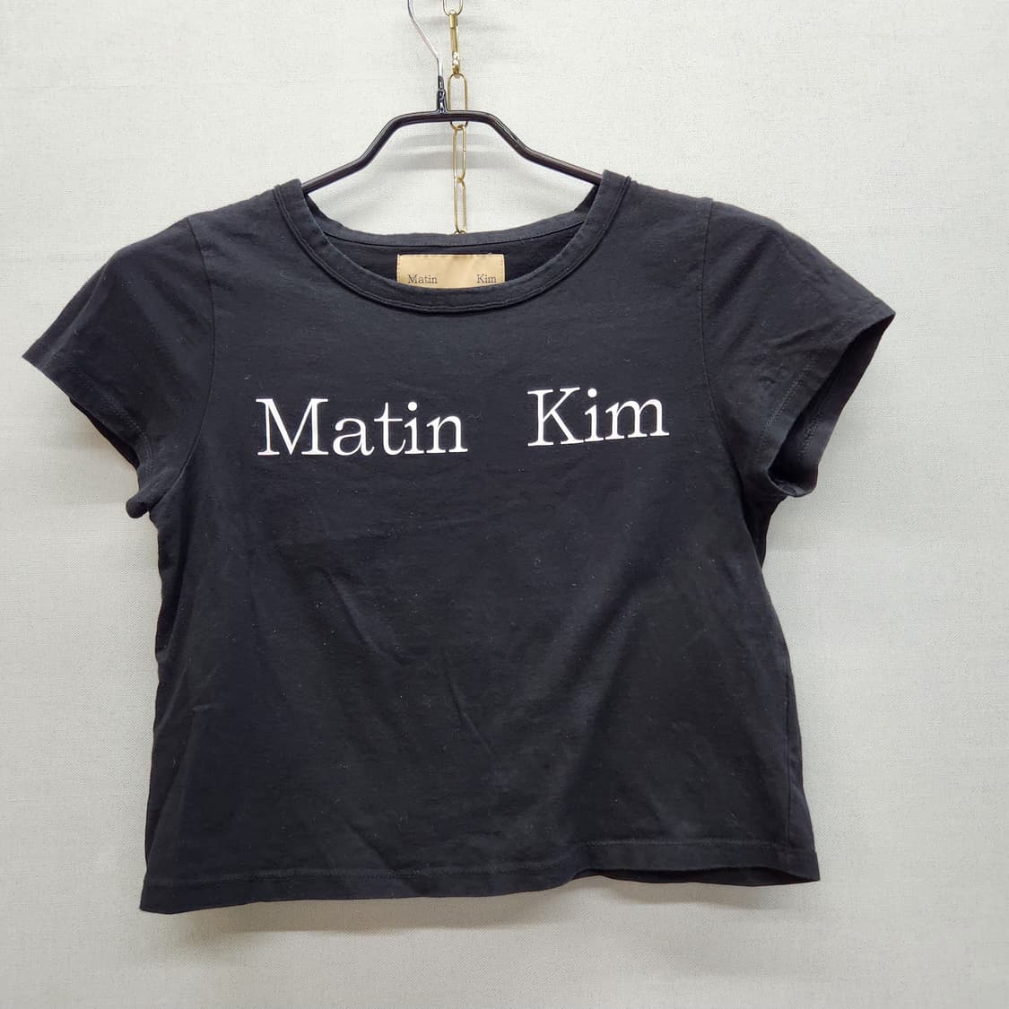 마뗑킴 빅로고 크롭 반팔티 S 상품이미지1