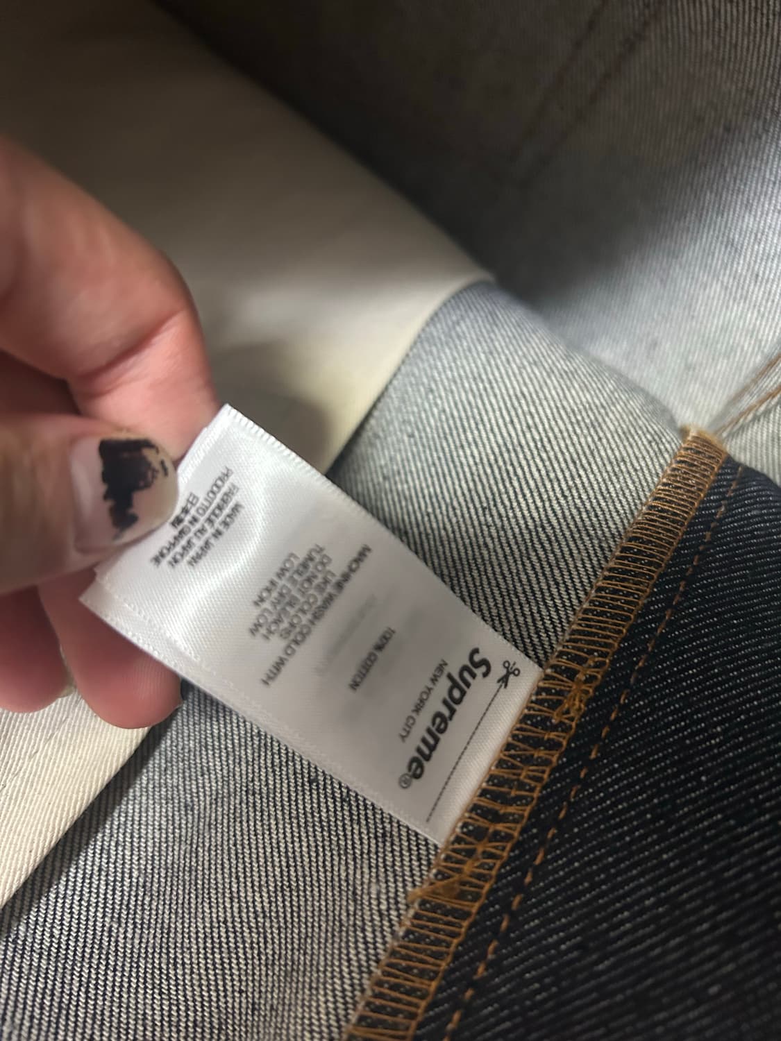 슈프림 24ss 배기 셀비지 데님 34 새상품 상품이미지4