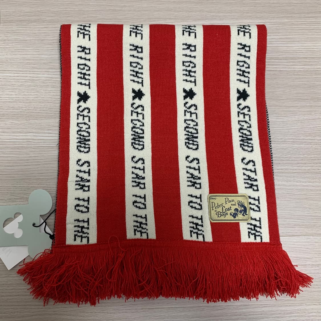 자라 해리 램버트 X 디즈니 피터팬 텍스트 스트라이프 머플러 새상품 상품이미지7