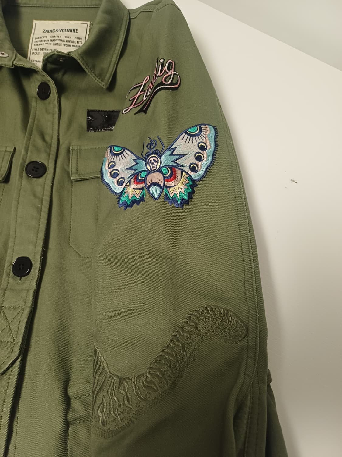 [S] 자딕앤볼테르 TACKL BRODE 자수 밀리터리 야상 자켓 상품이미지7