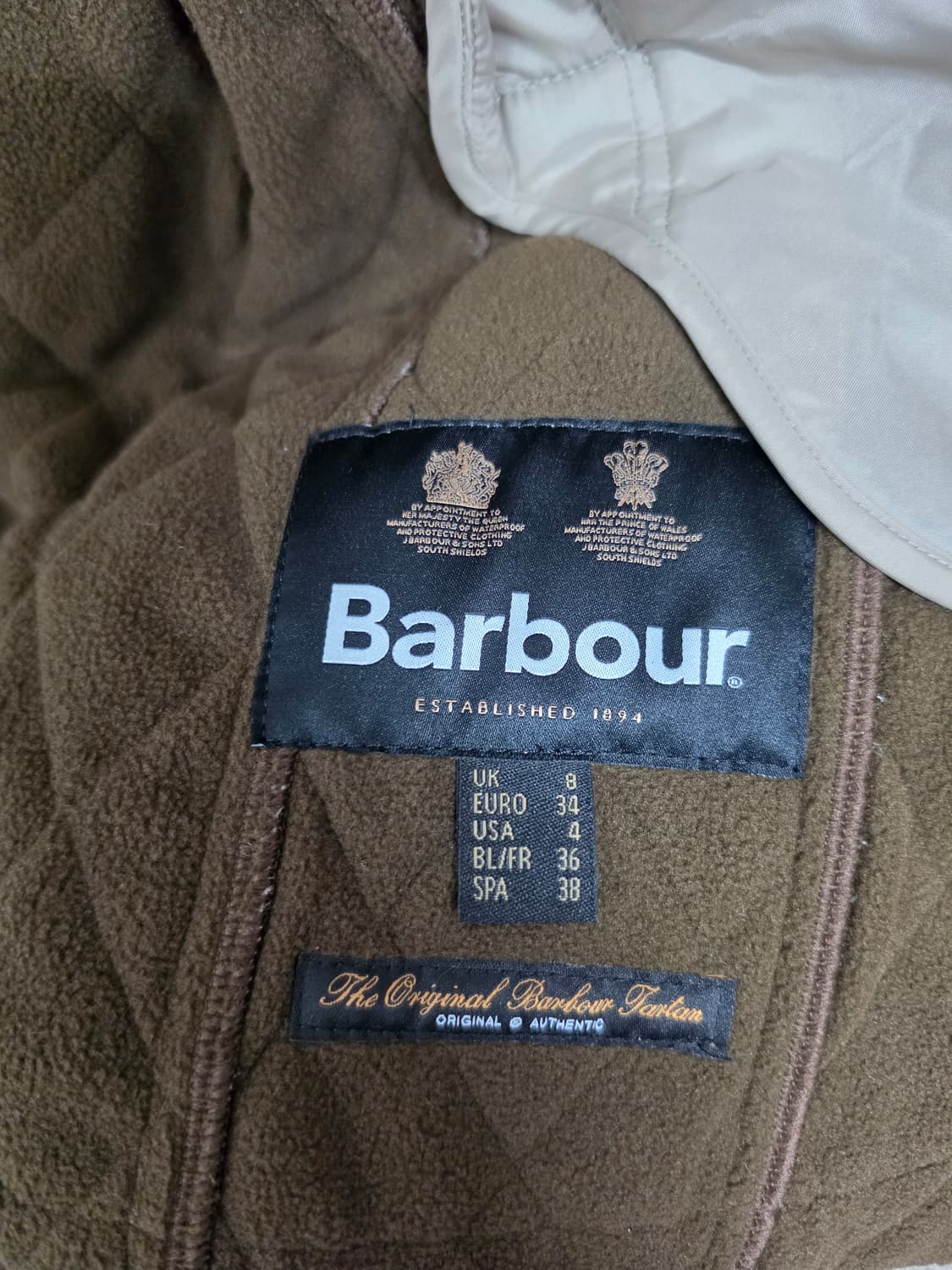 바버 여성 퀼팅 자켓 UK8 상품이미지3