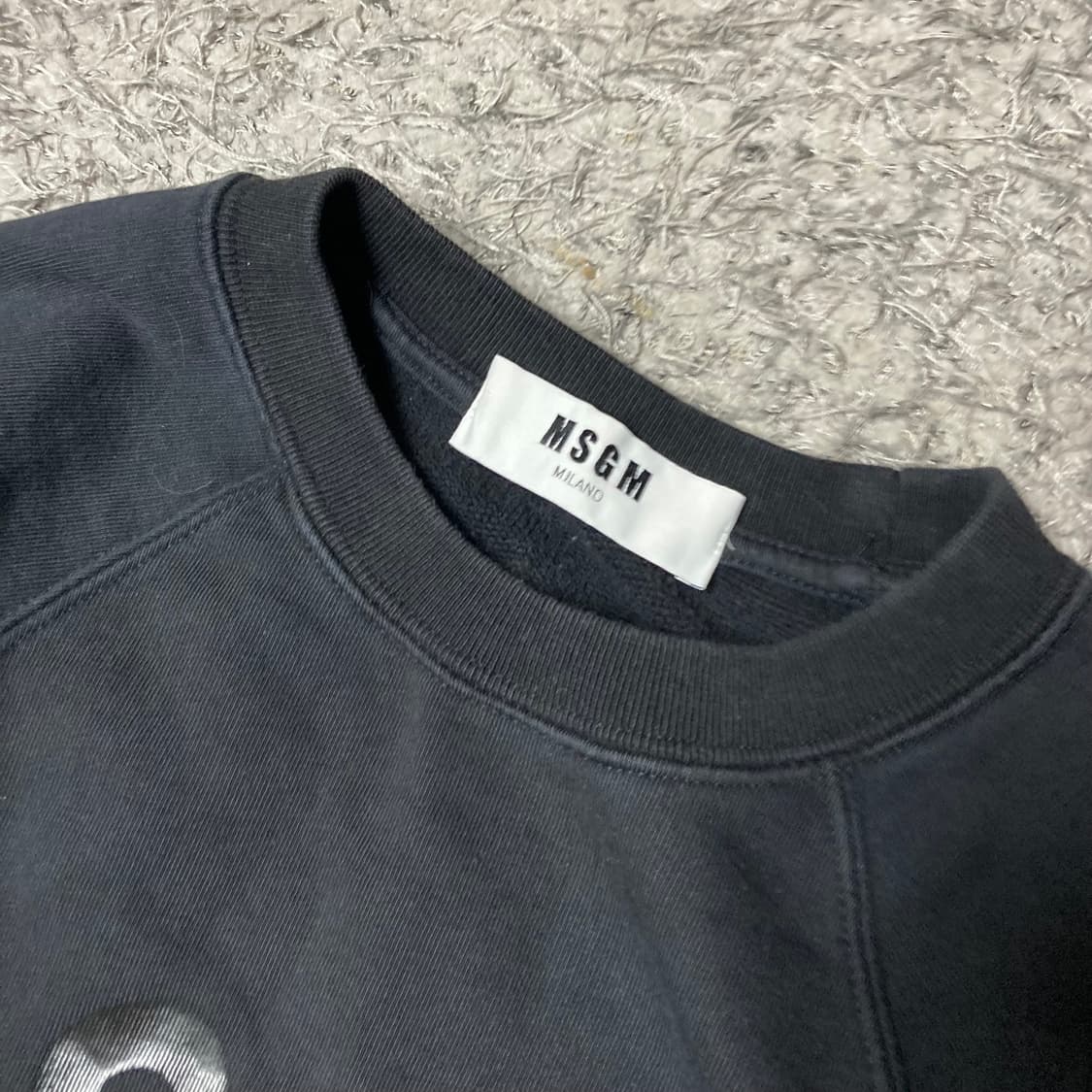 MSGM 블랙 레터링 맨투맨 상품이미지3