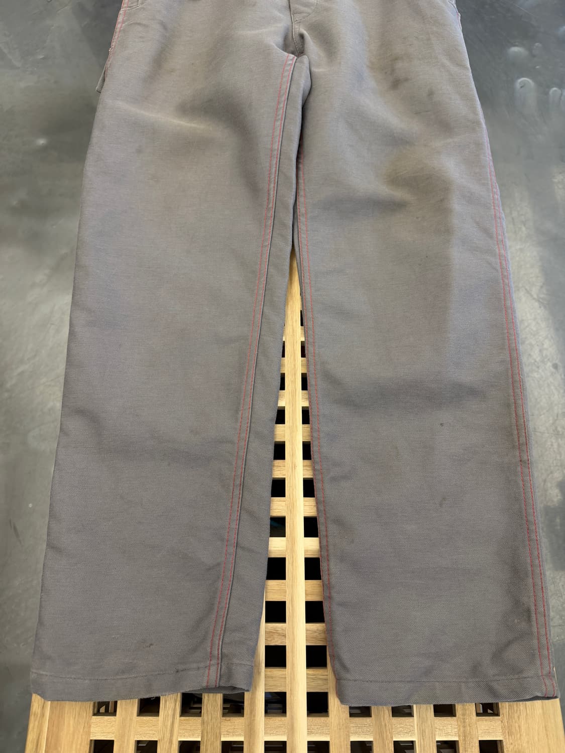 OLD EURO GREY RED STITCH 빈티지 프렌치워크팬츠 상품이미지4