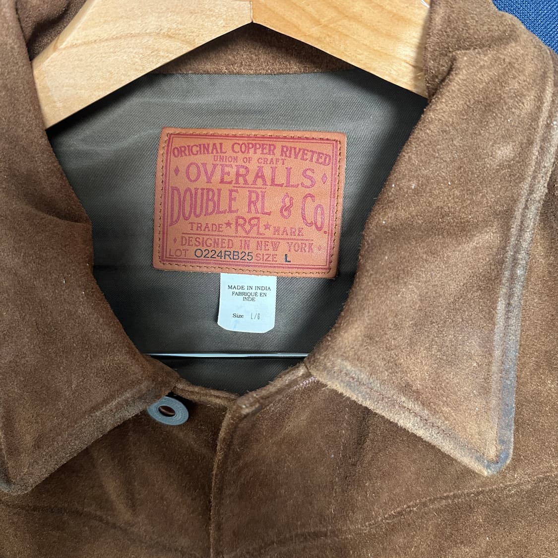 rrl 더블알엘 러프아웃 스웨이드 자켓 L 상품이미지3
