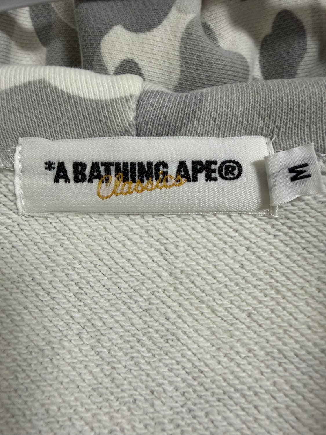 베이프 그레이 샤크 후드 집업 상품이미지5