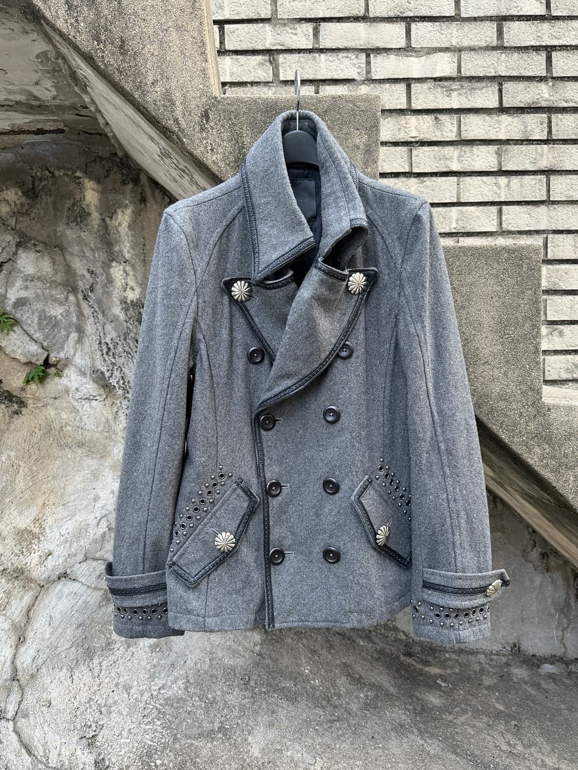 MIDAS stud leather trimming double 상품이미지1