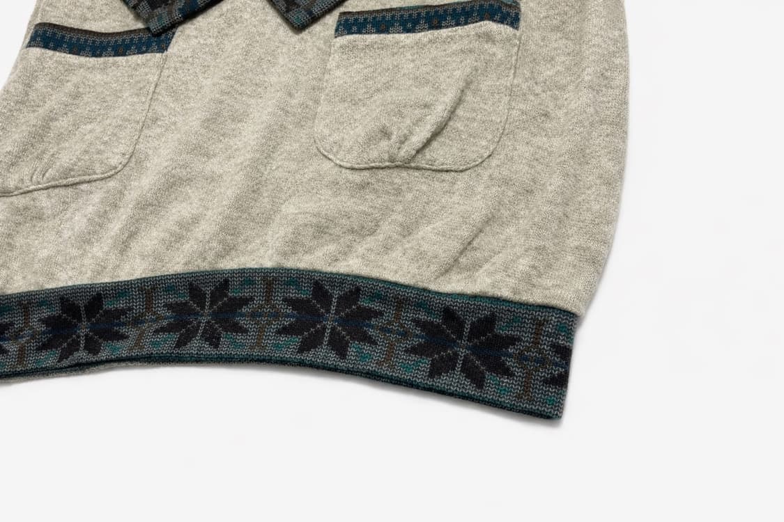 JPN 일본 빈티지 에스닉 보헤미안 후드 니트 M 상품이미지4