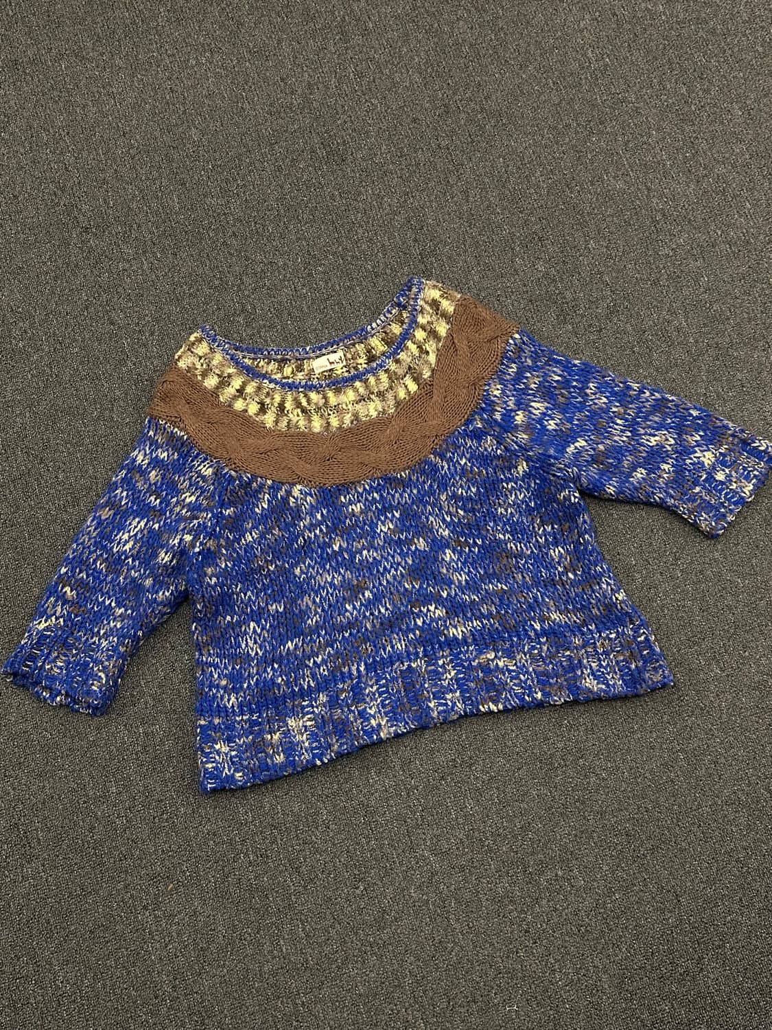 OS)TITICACA 빈티지 여성 칠부 니트 상품이미지2